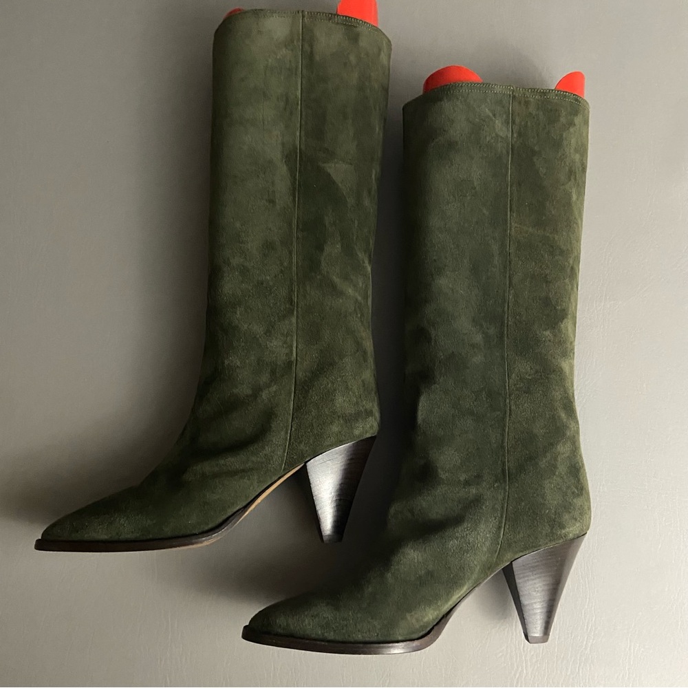 Isabel Marant - Rouxy Suede Boot Olive Green EXCELLENT condition - Sz 38 - Picture 6 of 13